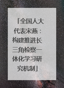 全国人大代表宋燕：构建推进长三角检察一体化学习研究机制