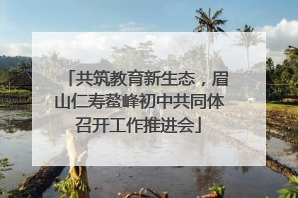 共筑教育新生态，眉山仁寿鳌峰初中共同体召开工作推进会