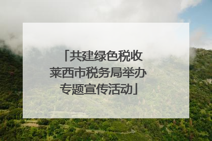 共建绿色税收 莱西市税务局举办专题宣传活动