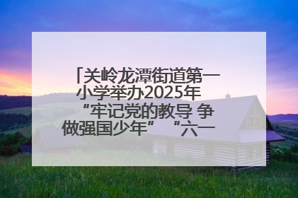 关岭龙潭街道第一小学举办2025年“牢记党的教导 争做强国少年”“六一”文艺汇演活动