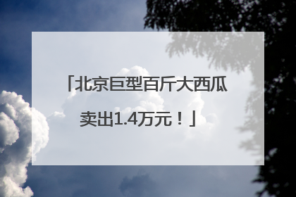 北京巨型百斤大西瓜卖出1.4万元！