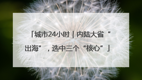 城市24小时｜内陆大省“出海”，选中三个“核心”
