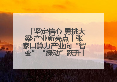 坚定信心 勇挑大梁·产业新亮点丨张家口算力产业向“智变”“绿动”跃升