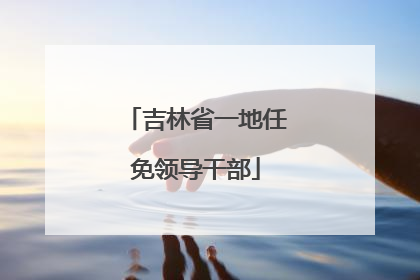吉林省一地任免领导干部