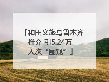 和田文旅乌鲁木齐推介 引5.24万人次“围观”