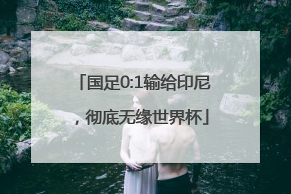 国足0:1输给印尼，彻底无缘世界杯