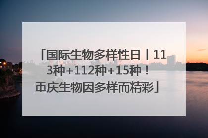 国际生物多样性日丨113种+112种+15种！重庆生物因多样而精彩