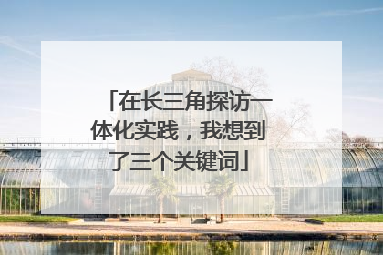 在长三角探访一体化实践，我想到了三个关键词