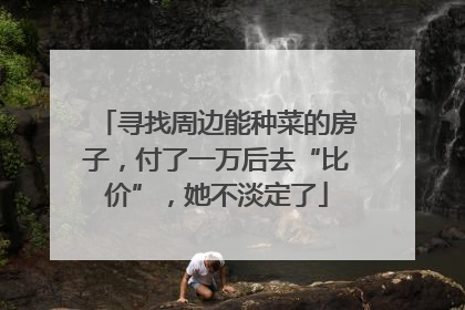 寻找周边能种菜的房子，付了一万后去“比价”，她不淡定了