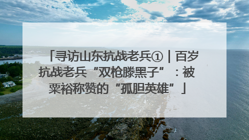 寻访山东抗战老兵①｜百岁抗战老兵“双枪滕黑子”：被粟裕称赞的“孤胆英雄”