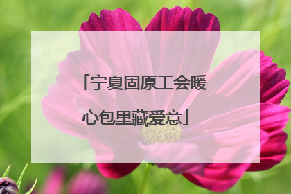 宁夏固原工会暖心包里藏爱意