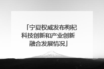 宁夏权威发布枸杞科技创新和产业创新融合发展情况