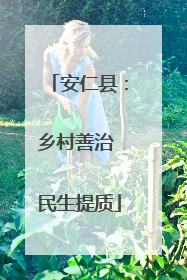 安仁县：乡村善治 民生提质
