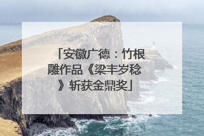 安徽广德：竹根雕作品《梁丰岁稔》斩获金鼎奖