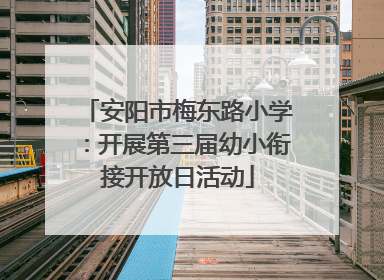 安阳市梅东路小学：开展第三届幼小衔接开放日活动