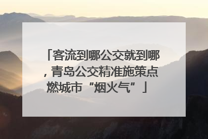 客流到哪公交就到哪，青岛公交精准施策点燃城市“烟火气”