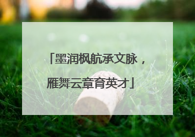 墨润枫航承文脉，雁舞云章育英才