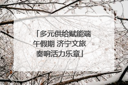 多元供给赋能端午假期 济宁文旅奏响活力乐章