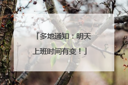 多地通知：明天上班时间有变！