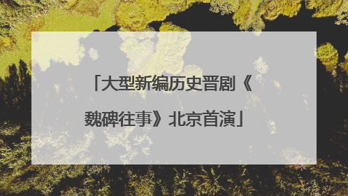 大型新编历史晋剧《魏碑往事》北京首演
