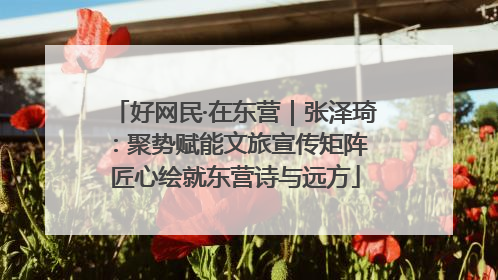好网民·在东营｜张泽琦：聚势赋能文旅宣传矩阵 匠心绘就东营诗与远方