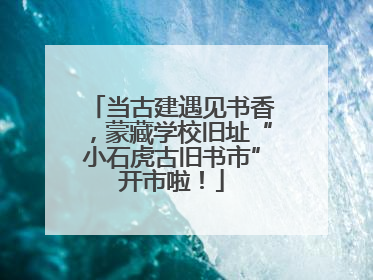 当古建遇见书香，蒙藏学校旧址“小石虎古旧书市”开市啦！