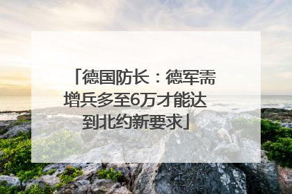 德国防长：德军需增兵多至6万才能达到北约新要求