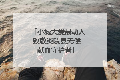 小城大爱最动人 致敬炎陵县无偿献血守护者