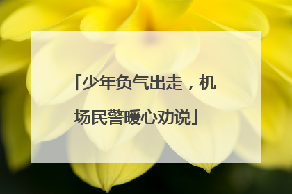 少年负气出走，机场民警暖心劝说