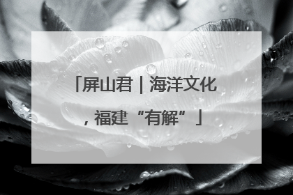屏山君｜海洋文化，福建“有解”
