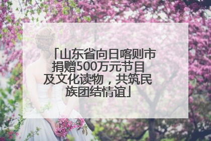 山东省向日喀则市捐赠500万元节目及文化读物，共筑民族团结情谊