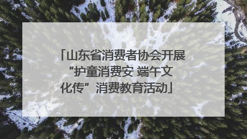山东省消费者协会开展 “护童消费安 端午文化传”消费教育活动