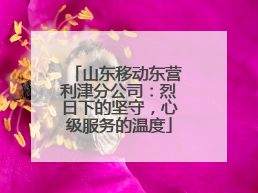 山东移动东营利津分公司：烈日下的坚守，心级服务的温度