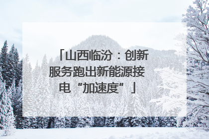 山西临汾：创新服务跑出新能源接电“加速度”