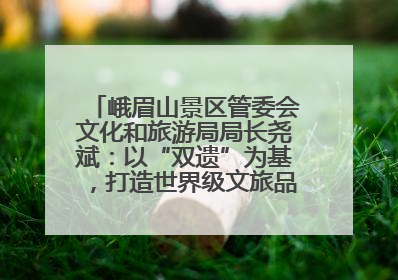峨眉山景区管委会文化和旅游局局长尧斌：以“双遗”为基，打造世界级文旅品牌与国际典范