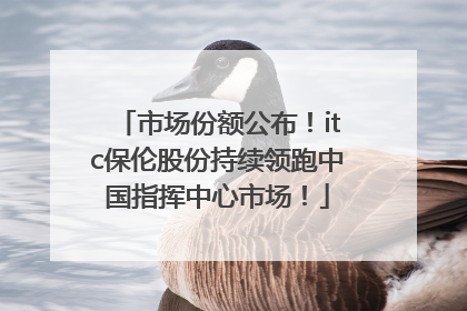 市场份额公布！itc保伦股份持续领跑中国指挥中心市场！