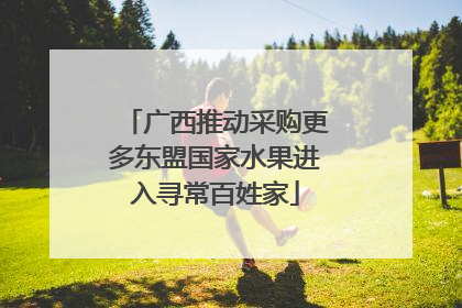 广西推动采购更多东盟国家水果进入寻常百姓家