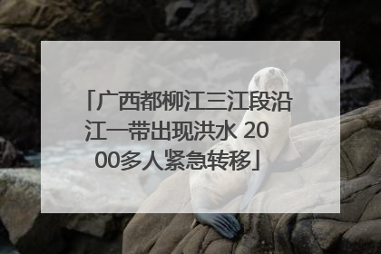 广西都柳江三江段沿江一带出现洪水 2000多人紧急转移
