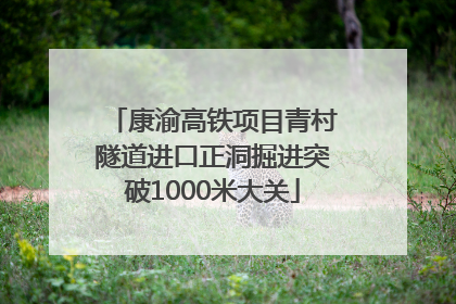 康渝高铁项目青村隧道进口正洞掘进突破1000米大关