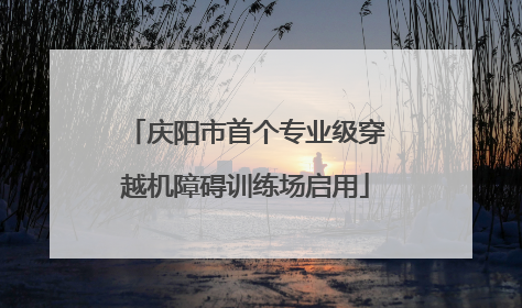 庆阳市首个专业级穿越机障碍训练场启用
