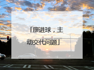 廖进球，主动交代问题
