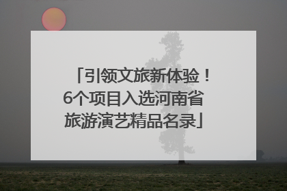 引领文旅新体验！6个项目入选河南省旅游演艺精品名录