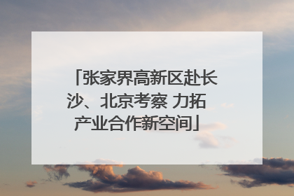 张家界高新区赴长沙、北京考察 力拓产业合作新空间