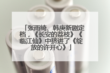 张雨绮、韩庚新剧定档，《长安的荔枝》《临江仙》中挤进了《绽放的许开心》