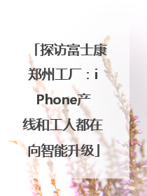 探访富士康郑州工厂：iPhone产线和工人都在向智能升级