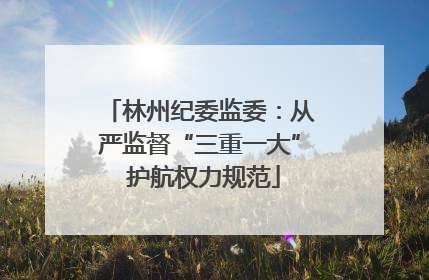 林州纪委监委：从严监督“三重一大” 护航权力规范