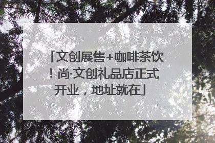 文创展售+咖啡茶饮！尚·文创礼品店正式开业，地址就在