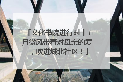 文化书院进行时丨五月微风带着对母亲的爱，吹进城北社区！