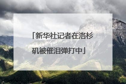 新华社记者在洛杉矶被催泪弹打中