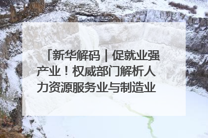 新华解码｜促就业强产业！权威部门解析人力资源服务业与制造业融合发展试点